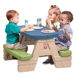 Plastic Sit and Play Picnic Table with Umbrella