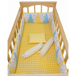Dogs and Balloons Patchwork Cot Bedding With Patchwork Dohar