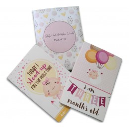 Baby Girl milestone cards - Pack of 24