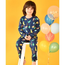 Dinosaur Fun Navy Pyjama Set - Long Sleeves