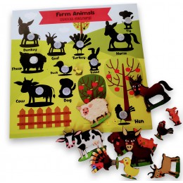 Dox - box Farm Animals Shadow matching activity Board