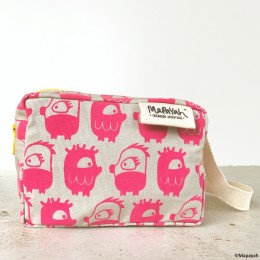 POCKET - Oddling Pink Hand-Printed 100% Cotton Kids Waist Bag 