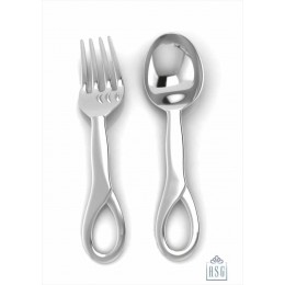 Sterling Silver Baby Spoon and Fork Set - Sophie