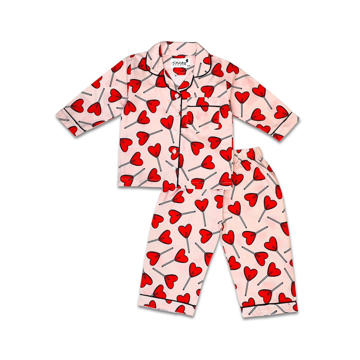 Candy hearts Nightsuit - Adults