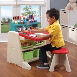 Flip and Doodle Desk with Stool Easel
