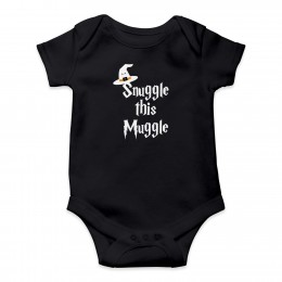 Snuggle Muggle Cotton Onesie - Black