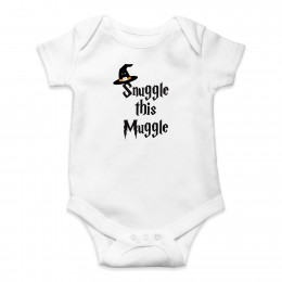Snuggle Muggle Cotton Onesie -White