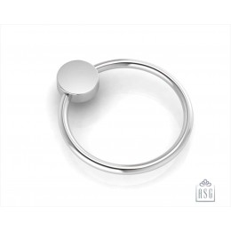 Sterling Silver flat Ring Rattle