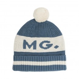 Aviation Blue Chunky Cotton Knitted Personalized Beanies