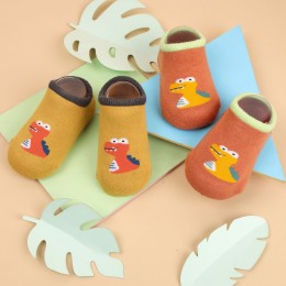 Dino Orange & Yellow Socks - 2 pack