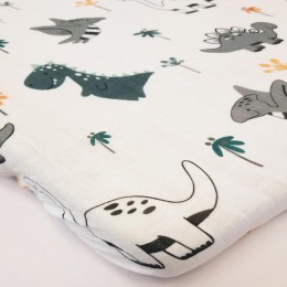Baby Cot Fitted Sheet - Dino Baby