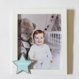 Star Theme Personalized Name Frame - Blue