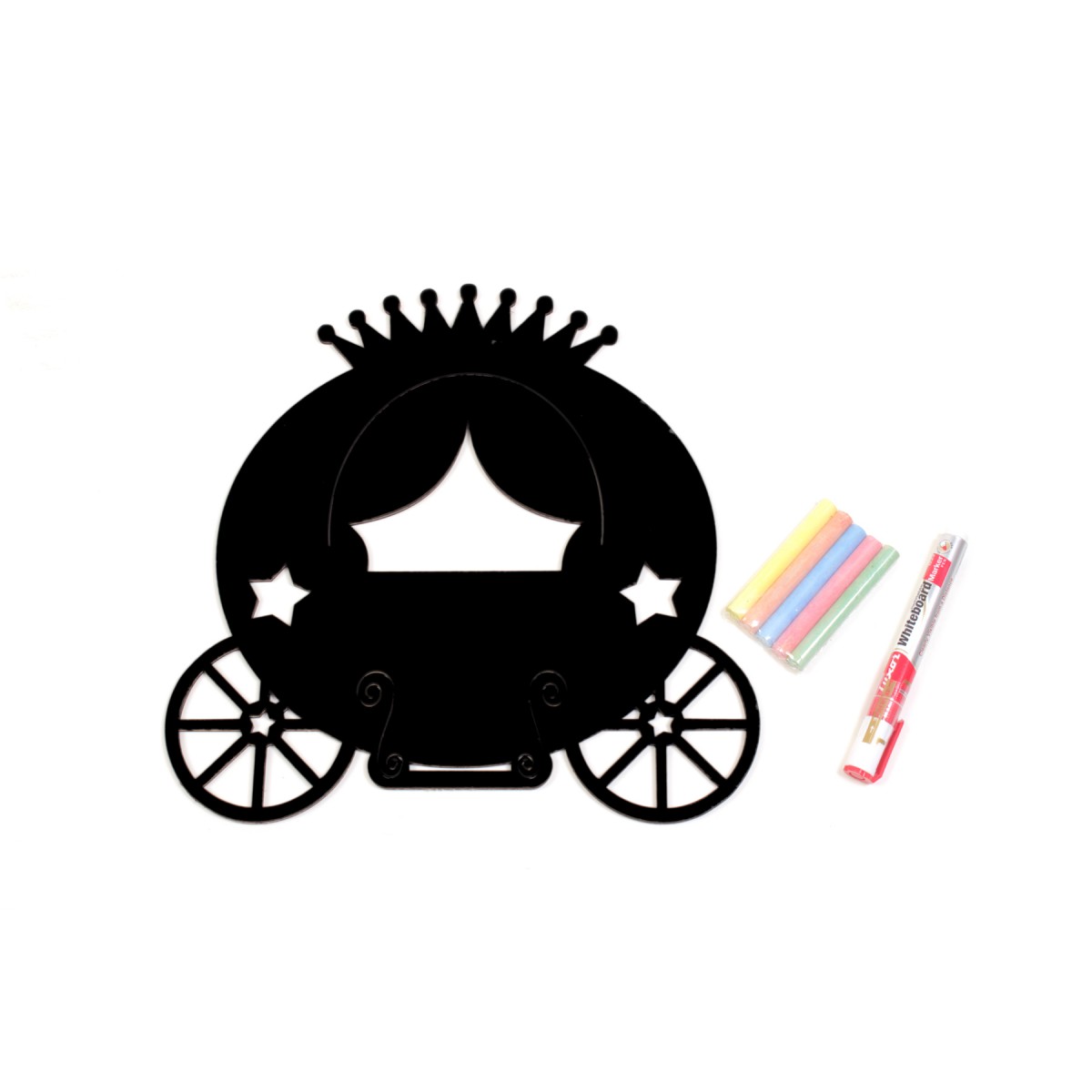 Chalkboard + WhiteBoard -Princess Cart