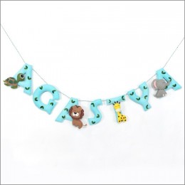 Personalized Animal Name Bunting - Blue | Price Per Alphabet