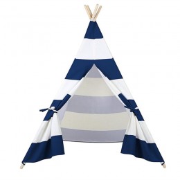 Teepee Tent - Blue and white striped
