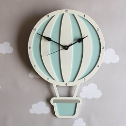 Hot Air Balloon Clock - Blue