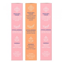 Ouchie Non-Toxic Printed Bandages TRIPLE COMBO (3 x 20= 60 Pack)- (2 x PINK & 1 x ORANGE)