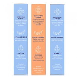 Ouchie Non-Toxic Printed Bandages TRIPLE COMBO (3 x 20= 60 Pack)- (2 x BLUE & 1 x ORANGE)