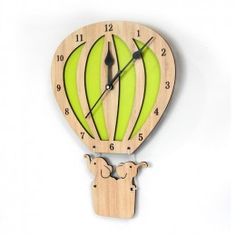 Hot Air Balloon Clock - Green